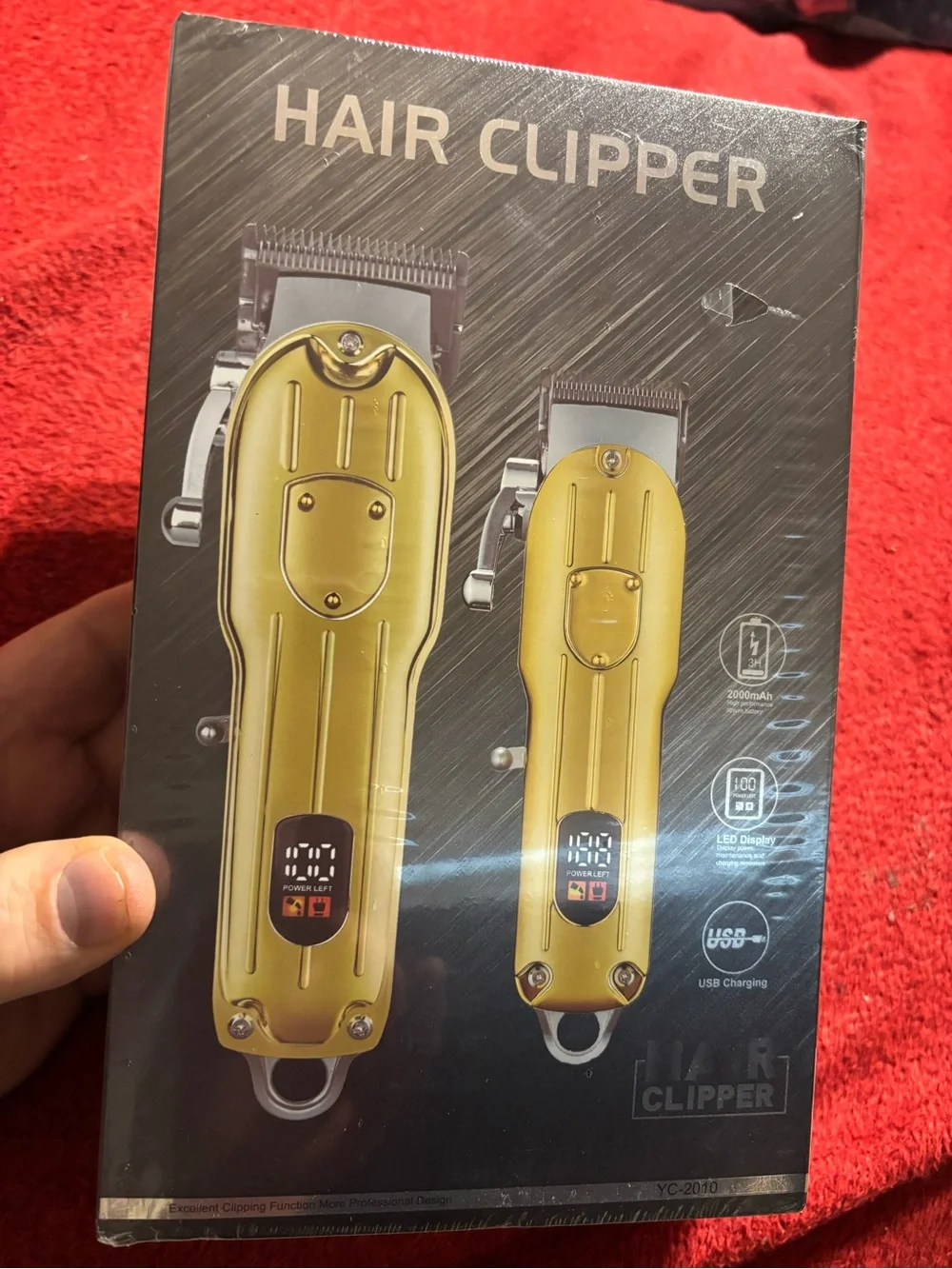 Hair Clipper 2pk Trimmer USB , LED display, T-Blade Adjustable. New